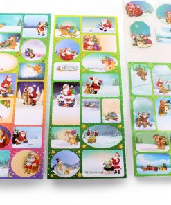 tre poser med selvklæbende gavemærker med i alt 30 til og fra kort