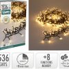 20 meter lange og cluster lyskæde til juletræer med 1536 led i varm hvid