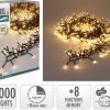 40 meter lange og cluster lyskæde til juletræer med 3000 led i varm hvid