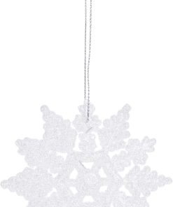 gren snefnug krystal med glimmer og diameter på 9,5 centimeter