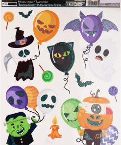 halloween klistermærker med grøn frankenstein