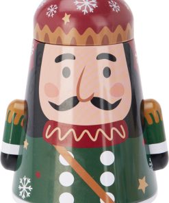 15 centimeter høj nøddeknækker juledåse med aftageligt låg til opbevaring af godter