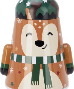15 centimeter høj rensdyr juledåse med aftageligt låg til opbevaring af godter
