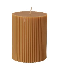 latte brunt rillet gennemfarvet bloklys på 6,8 x 9 centimeter