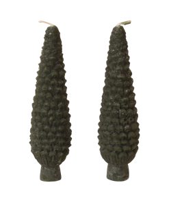 to styk 2,2 x 14 centimeter grønne stagelys som juletræer