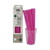 50 styk 22 centimeter lange plastik sugerør i pink med hul på 6 millimeter diameter