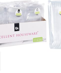 25 styk gafler på 17,5 centimeter i klar plastik