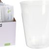 6 styk klare glas i plastik på 280 milliliter