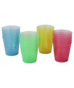 shotsglas i fire smukke neonfarver