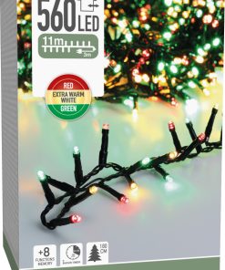 udendørs timer snape lyskæde med 560 led multicolour og 11 meter lang