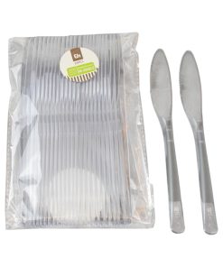 flergangsbestik 25 styk knive i klart materiale