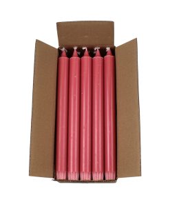 20 styk cerise kronelys på 24 centimeter i 100% ren stearin