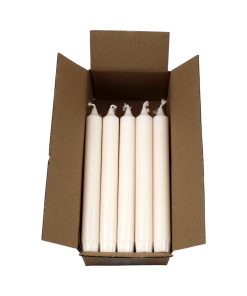 20 styk hvide kronelys på 20 centimeter i 100% ren stearin