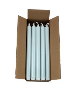 20 styk lyseblå kronelys på 27,5 centimeter i 100% ren stearin