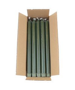 20 styk mørkegrønne kronelys på 29 centimeter i 100% ren stearin