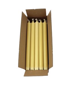 20 styk pastelgule kronelys på 27,5 centimeter i 100% ren stearin