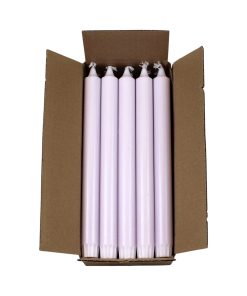 20 styk sart lilla kronelys på 24 centimeter i 100% ren stearin