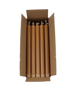 20 styk valnøddebrune kronelys på 27,5 centimeter i 100% ren stearin