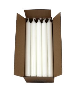 20 styk hvide kronelys på 24 centimeter i 100% ren stearin