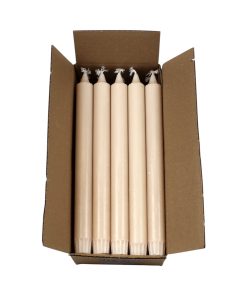 20 styk beige kronelys på 24 centimeter i 100% ren stearin