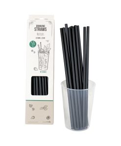 Genanvendelige sugerør sorte