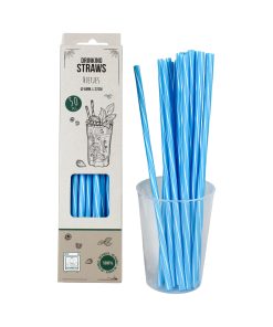 Genanvendelige sugerør blå