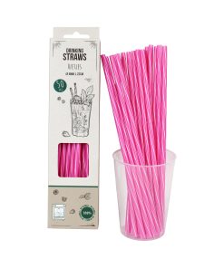 Genanvendelige sugerør pink