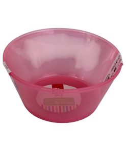 2 styk klare pink skåle i plastik på 750 milliliter