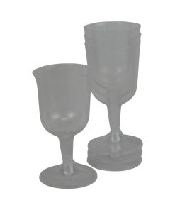 4 styk klare vinglas i plastik på 160 milliliter