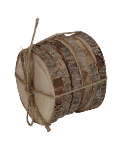 6 træskiver i sæt til bordet