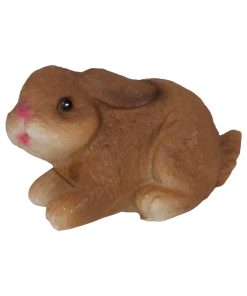 vågen påskekanin med hængeører i polystone på 7,5 centimeter