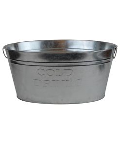 oval zinkbalje der måler 50 x 35 x 23 centimeter til cold drinks