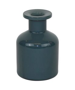 glasvase i petroleumsgrå på 10 centimeter til borddækning