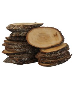 18 styk ovale træskiver af egetræ til dekorationer med stearinlys