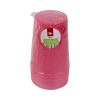 6 styk klare pink vandglas i plastik på 280 milliliter