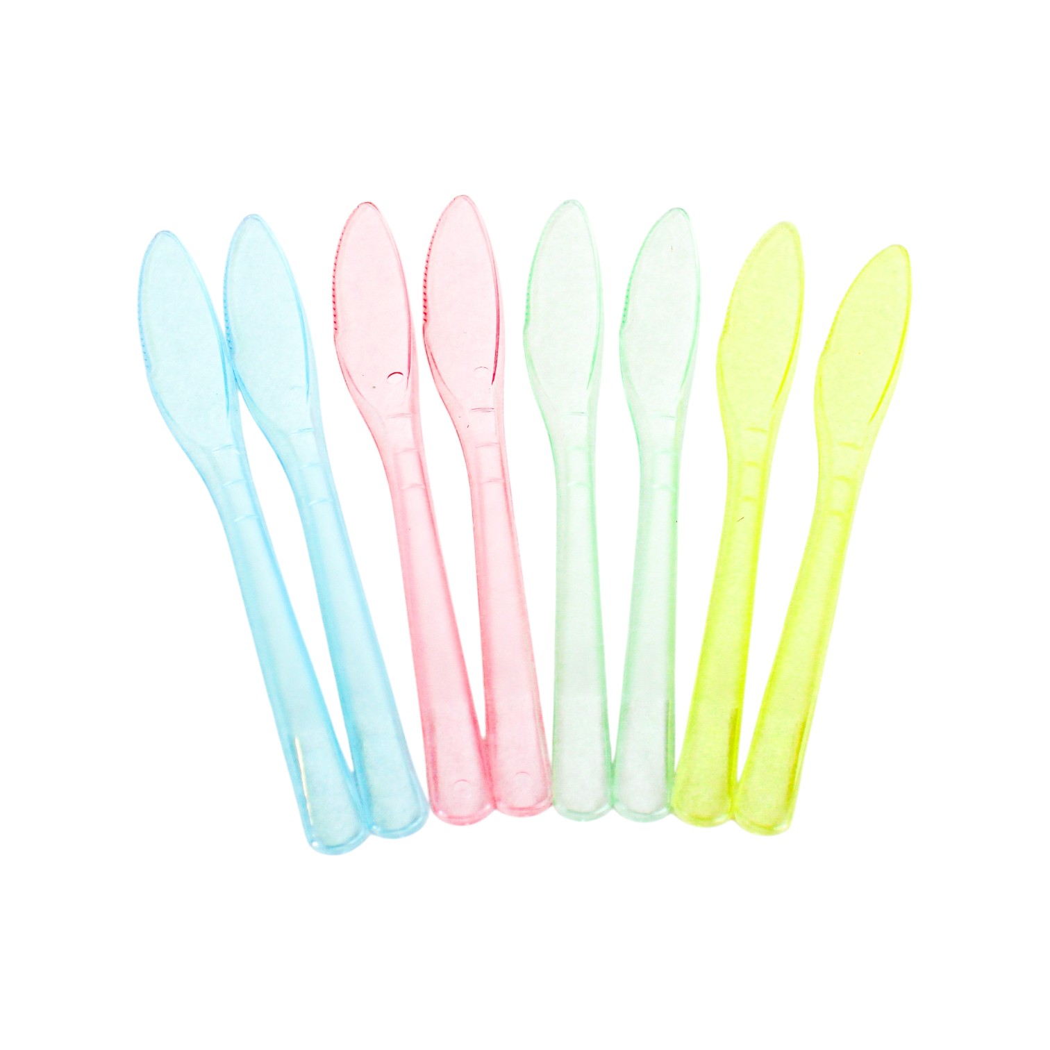 Flergangsservice knive i flere flotte farver