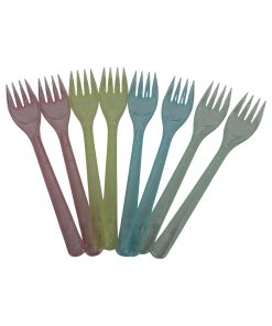 plastikknive i gul,grøn,pink og blå