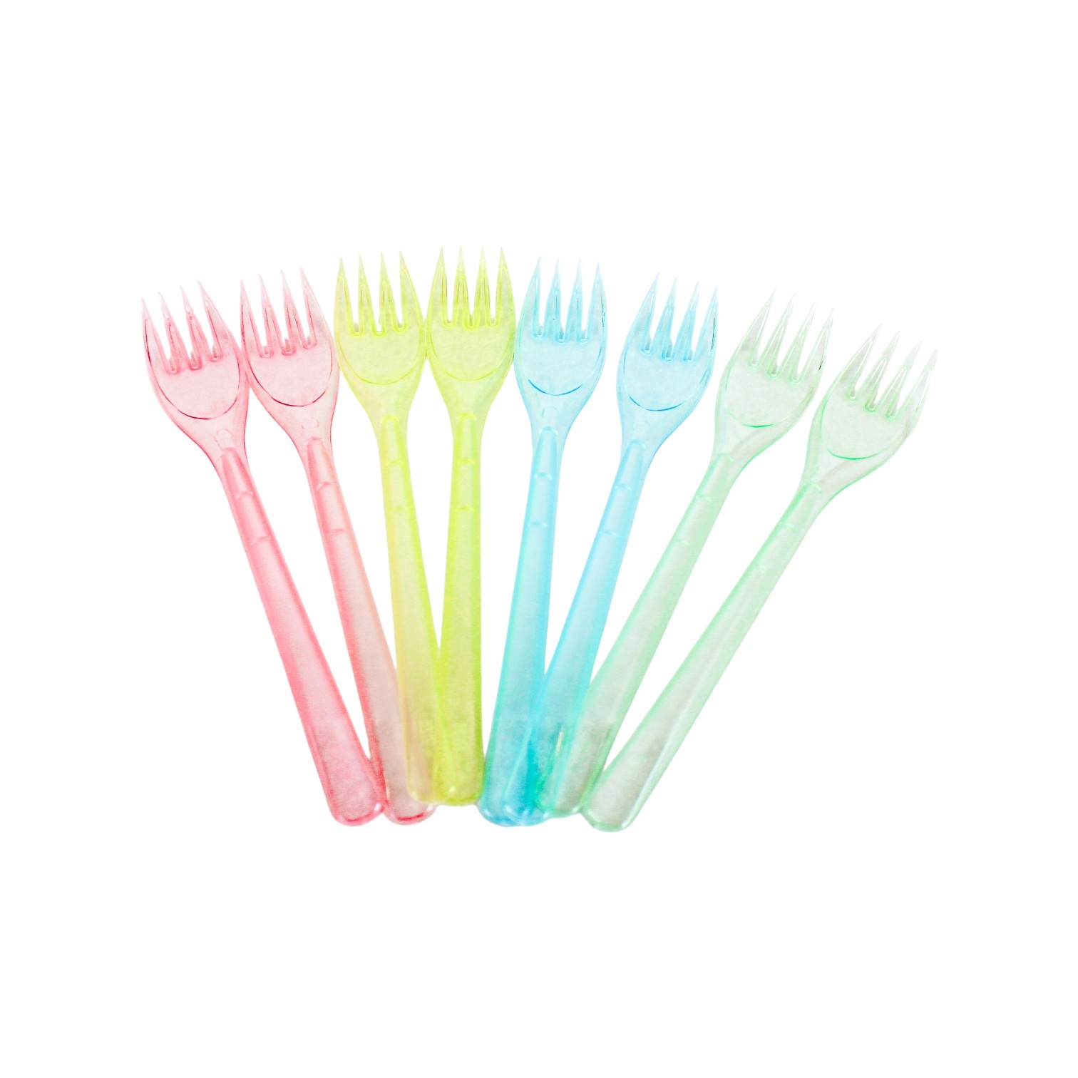 Flergangsservice gafler i flere flotte farver