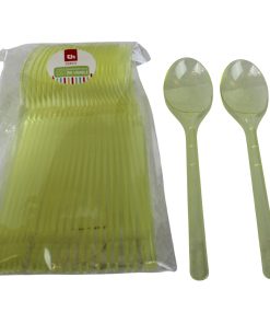 25 styk gule skeer på 17,5 centimeter i klar plastik