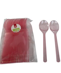 25 styk pink skeer på 17,5 centimeter i klar plastik