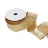 bred skinnende dekorationsbånd i guld 60 millimeter x 25 meter