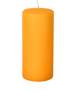 gult glat bloklys med flad top på 6,8 x 15 centimeter