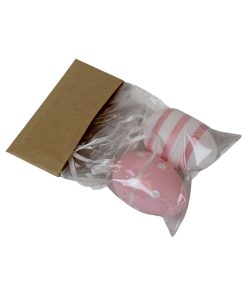 2 styk påskeæg til ophæng i pink og hvid, højde 6 centimeter