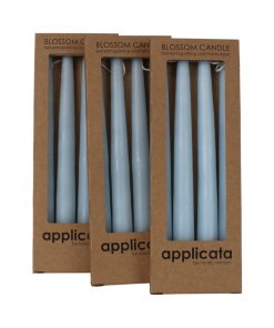 12 styk lyseblå stagelys på 24 centimeter og 7 brændetimer