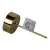 fyrfads lysestage på spyd i guld metal på 9 centimeter
