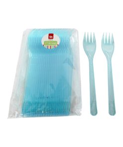 Flergangsservice gafler blå