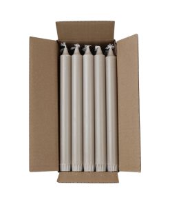 20 styk khakifarvede kronelys på 24 centimeter