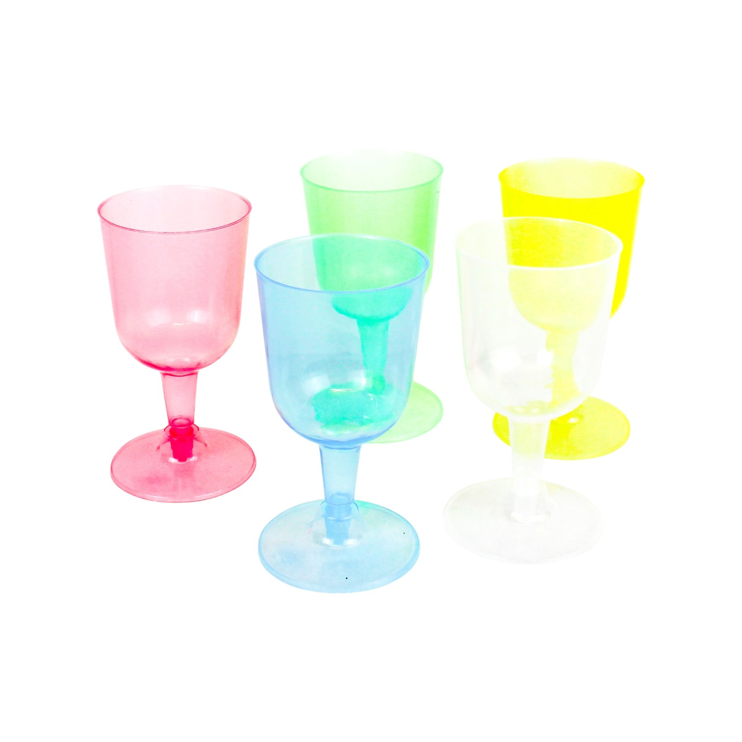 Flergangsservice vinglas i mange flotte farver