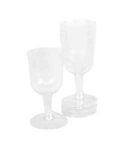 Weinglas, Mehrwegservice, klar durchsichtiges Plastik 160 ml. (4 stk.)