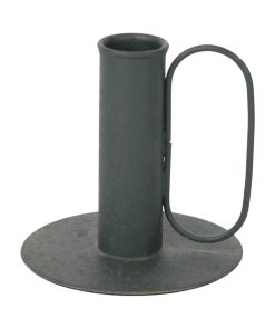 Mørk grøn antik lysestage med hank